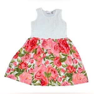 Children's Place | Girls Sleeveless Pink Floral Dress | Size 14 | NWOT NEW